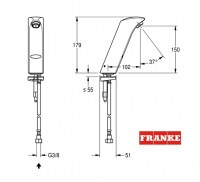 MEZCLADOR LAVABO ELECTRONICO AQUA FRANKE WS